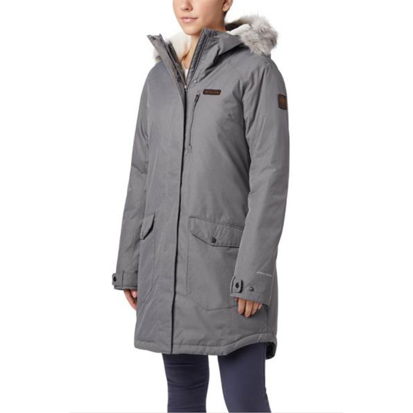 Columbia Women Suttle Mountain Parka City Grey Plus Size 2X